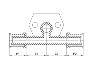 comfort-press-Metall-T-Wandscheibe A20 20mm x DN 15 (1/2") IG x 20mm – Bild 2