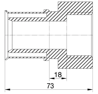 comfort-press-Metall-Übergang A20 40mm x DN 25 (1") IG – Bild 2