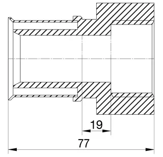 comfort-press-Metall-Übergang A20 40mm x DN 40 (11/2") IG – Bild 2