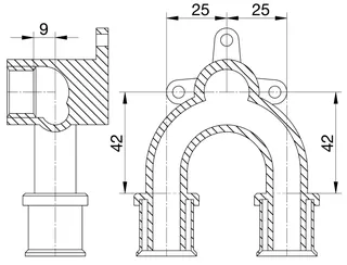 comfort-press-Metall-Doppelwandscheibe A20 20mm x DN 15 (1/2") IG x 20mm – Bild 2