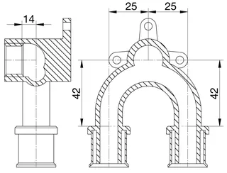 comfort-press-Metall-Doppelwandscheibe A20 25mm x DN 15 (1/2") IG x 25mm – Bild 2