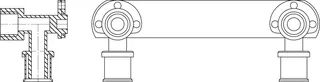 comfort-press-Metall-Halteplatte 153 A20 verdrehsicher 20mm x DN 15 (1/2") – Bild 2