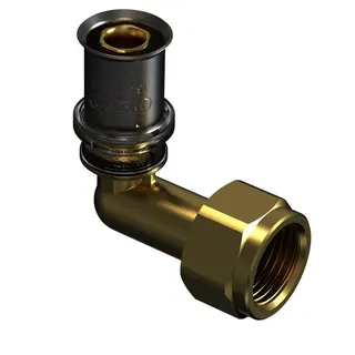 comfort-press-Metall-Winkelverschraubung A20 90 Grad 16mm x DN 15 (1/2") IG