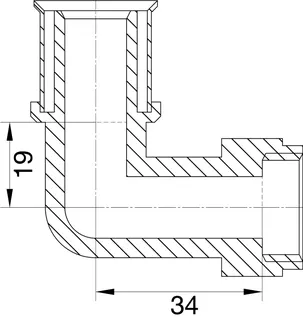 comfort-press-Metall-Winkelverschraubung A20 90 Grad 16mm x DN 15 (1/2") IG – Bild 2