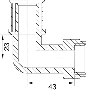 comfort-press-Metall-Winkelverschraubung A20 90 Grad 25mm x DN 25 (1") IG – Bild 2