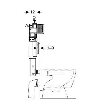 Geberit Sigma UP-SPK 12 cm, 6 / 3 Liter, zu Renova Hock-WC – Bild 5