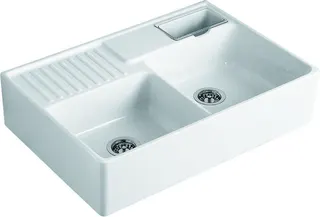 VB Spülstein 895x630mm Exc-Garn. Spülbecken m.tig Keram. Weiß Alpin cplus