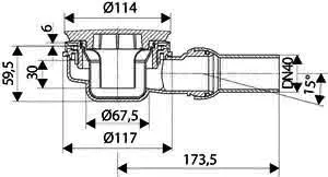 Ideal Standard Anschluss für Brausewannen, flach, DN40 – Bild 2