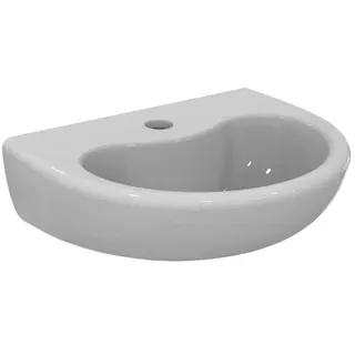 Ideal Standard Waschtisch Contour21 Schools, 1 Hahnloch, ohne Überlauf, 400x330x135mm, Weiß