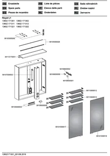 Keuco Spiegelschrank Royal L1 13602, silber-eloxiert, 650x742x150 mm – Bild 4