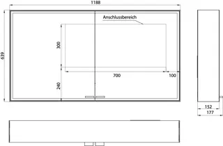 Emco Lichtspiegelschrank prestige2 07008 Aufputz 1187 mm alu. – Bild 4