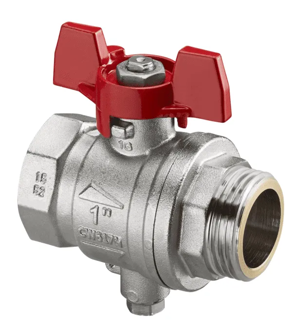 OVENTROP-Kugelhahn 1" DN25, mit Temperaturfühleranschluss