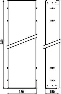 Emco Einbaurahmen asis 300 00061 für Module m. 964mm Höhe – Bild 2