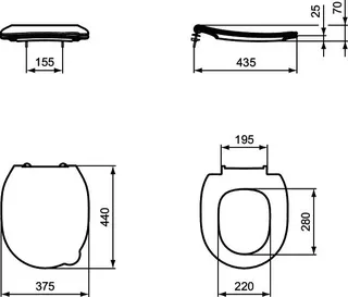 Ideal Standard WC-Sitz Contour21 Schools, f.Kinder 7-11J., Rot – Bild 4