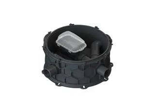 KESSEL-Rückstau-Technikmodul Controlfix DN 150, zwei Zuläufe in Fließrichtung