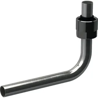 Geberit Metallrohr-Passbogen 90Gr mit Anschlussverschraubung d15 – Bild 2
