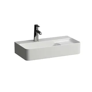 Laufen Waschtisch kompakt VAL 310x600x155 1 Hahnloch mit Überlauf rechts Ablg. rechts weiß