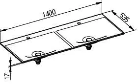 Keuco Varicor-Waschtisch Edition 11 31263, mit 1 Loch Bohrung, weiß, 1400 mm – Bild 2