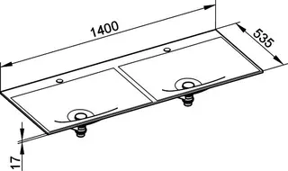 Keuco Varicor-Waschtisch Edition 11 31263, mit 1 Loch Bohrung, weiß, 1400 mm – Bild 3