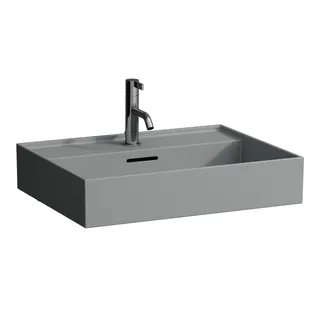 Waschtisch K-LAUFEN 460x600x145 1 Hahnloch mit Überlauf grau matt