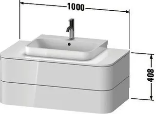 Duravit WTU HappyD2+ wandh.,408x1000x550mm 2Schubkästen, leinen f.ASB – Bild 2
