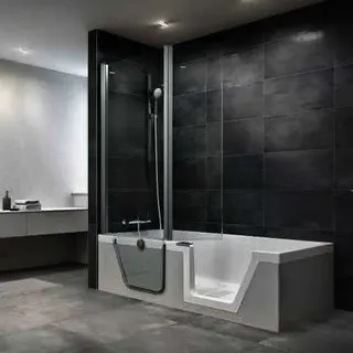 DS Badewanne m.ent. TEin links, DZ rechts Stepin Pure 1600x750 Weiß Glanz – Bild 2