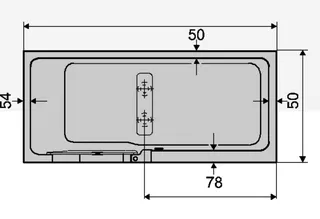 DS Badewanne m.ent. TEin links, DZ rechts Stepin Pure 1600x750 Weiß Glanz – Bild 3