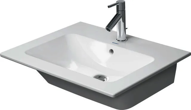 Duravit Möbelwaschtisch 630mm ME by Starck Weiss Seidenmatt, m.ÜL, m.HLB, o.HL