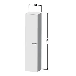 Duravit XBase Hochschrank 400x358x1760mm Tür 1,Türansch. L/R,Glasfb.5, Graphit M. – Bild 3