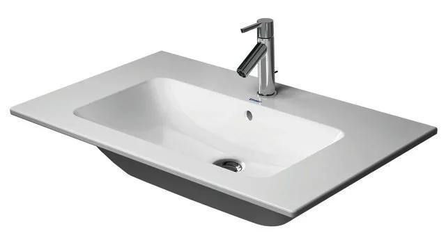 Duravit Möbelwaschtisch ME by Starck 830mm Weiss Seidenmatt,m.ÜL,m.HLB,o.HL