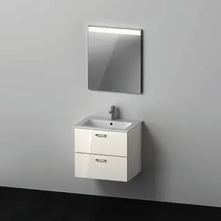 Duravit XBase Möbel-Set 630x490mm, Waschtisch,WTU m. Schubk.2, Spiegel, Weiß glänzend – Bild 4