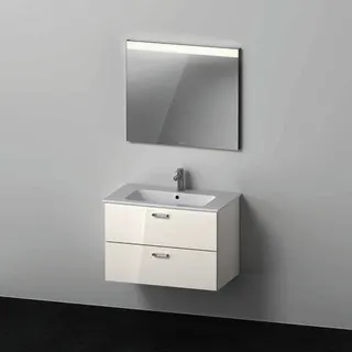 Duravit XBase Möbel-Set 830x490mm, Waschtisch,WTU m. Schubk.2, Spiegel, Weiß glänzend – Bild 2