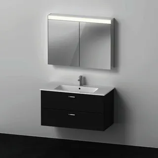 Duravit XBase Möbel-Set 1030x490mm, Waschtisch,WTU m. Schubk.2, Spiegelschr., Graphit Matt – Bild 2