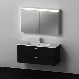 Duravit XBase Möbel-Set 1230x490mm, Waschtisch,WTU m. Schubk.2, Spiegelschr., Graphit Matt – Bild 3