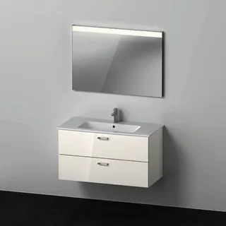 Duravit XBase Möbel-Set 1030x490mm, Waschtisch,WTU m. Schubk.2, Spiegel, Weiß glänzend – Bild 2