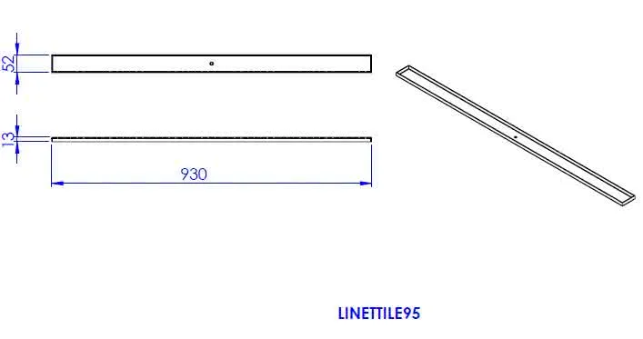 SD Fliesenmulde LINE TECE 950, Nr. 48270