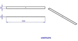 SD Fliesenmulde LINE TECE 950, Nr. 48270