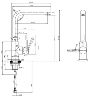 Villeroy & Boch Küchenarmatur Modern Steel 45x243mm aus Edelstahl Edelstahl massiv – Bild 5