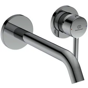 Ideal Standard Wand-Waschtisch-Armatur UP Ceraline,Bausatz2, 2 Rosetten d: 65mm, Ausld.180mm, Chrom – Bild 3