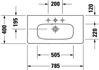 Duravit Möbelwaschtisch DuraStyle 785 mm mit ÜL, mit HLB, 1 HL, weiß WonderGliss – Bild 4