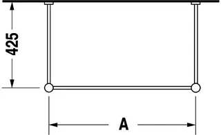 Duravit Metallkonsole Vero für 045470, höhenverstellbar, chrom – Bild 3