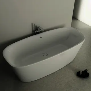 Ideal Standard freistehende Duo-Badewanne DEA m.Ablauf, 1800x800x475/610mm, Weiß – Bild 4