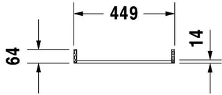 Duravit Handtuchhalter, Chrom, 449x64x71 mm,Anzahl Arme: 1 – Bild 4
