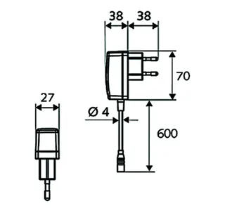 SCHELL Waschtisch-Arm. PURIS E HD-M, Elektron. Steckernetzteil, 140 Auslauf, chrom – Bild 3