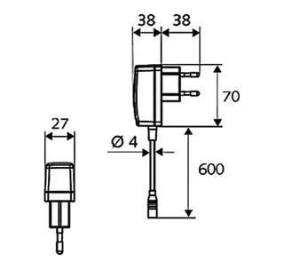 SCHELL Waschtisch-Arm. PURIS E HD-M, Elektron. Steckernetzteil, 140 Auslauf, chrom – Bild 5
