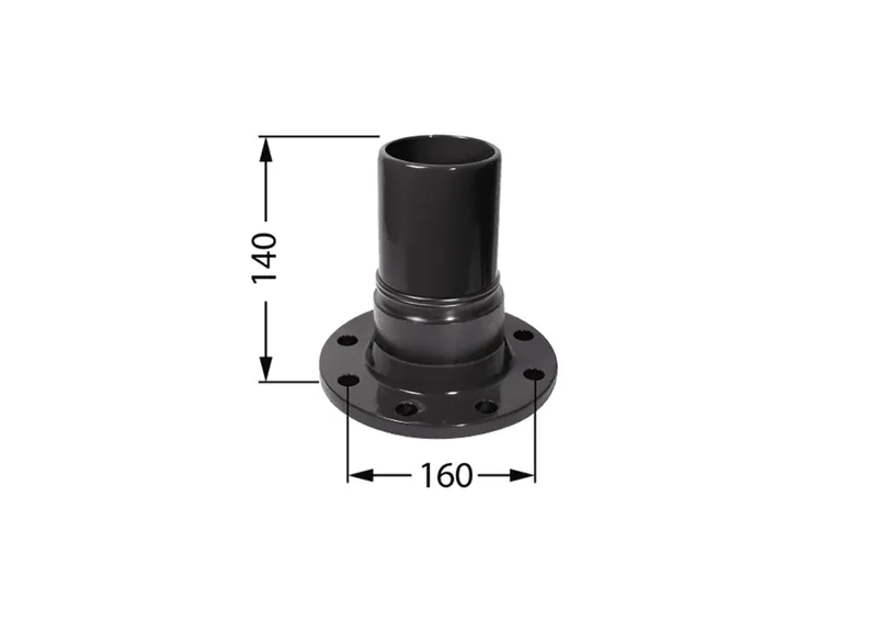 KESSEL-Anschlussadapter Flanschmuffe DN 80, Druckleitungen PE