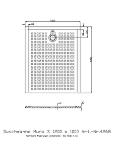 Hoesch Duschwanne Muna S 1200x1000x30 mit Antirutsch, Solique, Weiß Matt – Bild 2