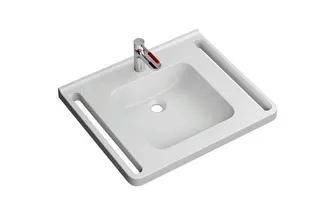 HEWI Produktset Waschtisch u. Armatur, 950.11.161 u. AQ1.12M10240 anthrazitgrau – Bild 2