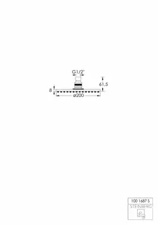 Steinberg Regenbrause 200 mm x 8 mm 100 1687 S, matt black – Bild 2