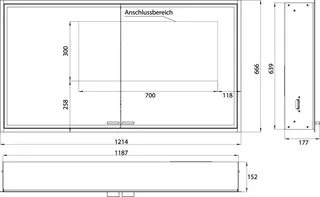 Emco Lichtspiegelschrank prestige2 07108 Unterputz 1215 mm alu. – Bild 3